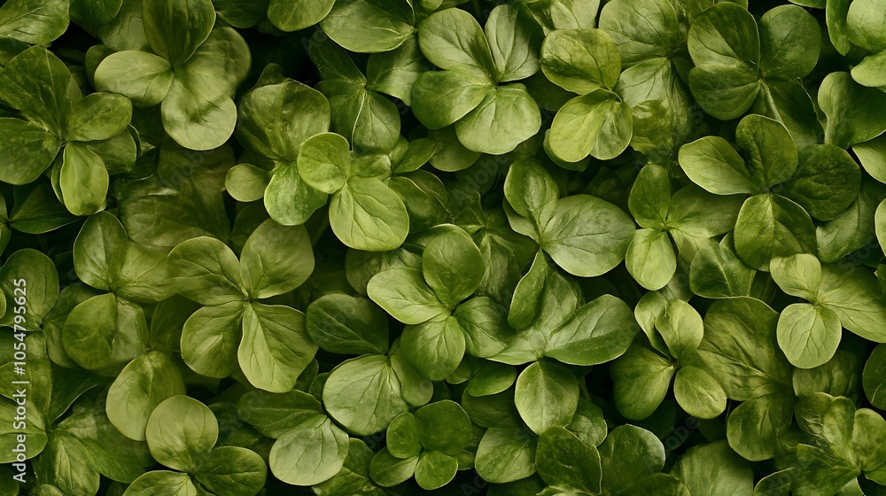 CloseUp of Lush Green Clovers Forming a Verdant Texture in the Spring : Generative AI CloseUp of Lush Green Clovers Forming a Verdant Texture in the Spring : Generative AI