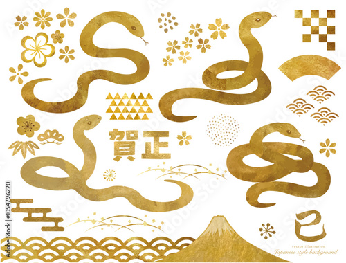 巳年の年賀状カットイラスト集