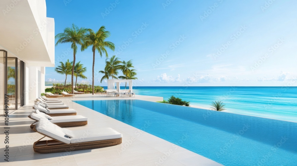 Obraz premium Modern Coastal Home Design with Inviting Atmosphere