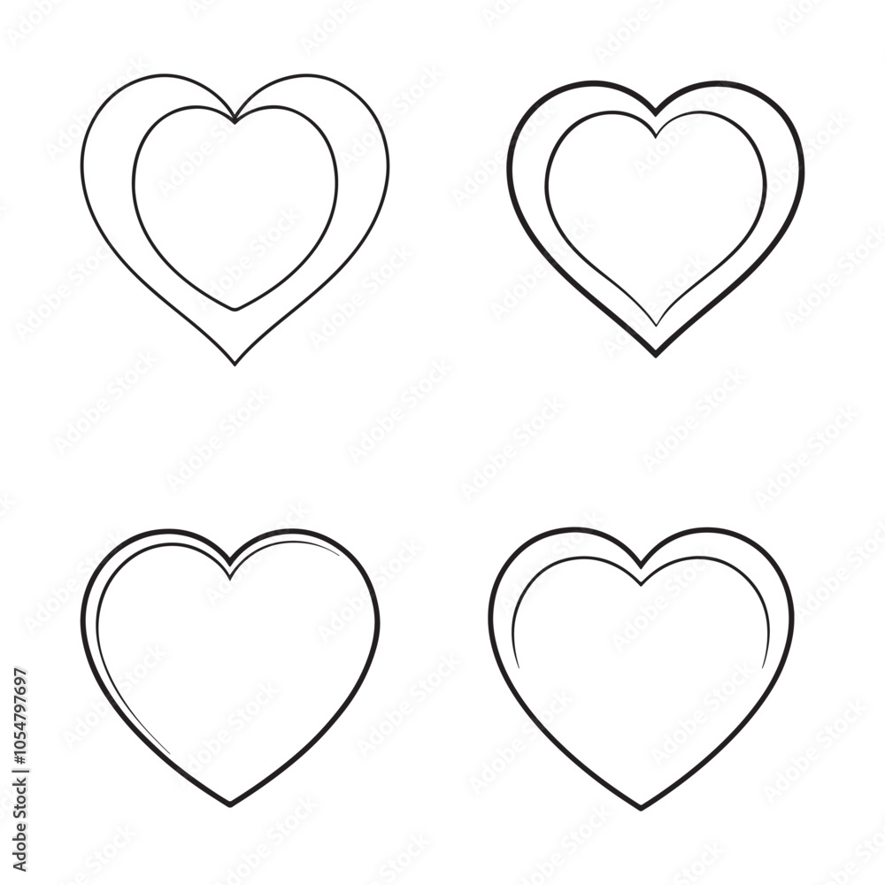 Love shape vector Love shape vector