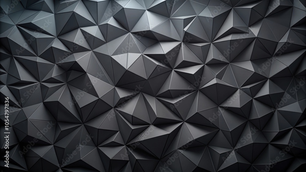 Geometric black polygonal surface background for graphic design projects, polygon, surface, rendering, abstract Geometric black polygonal surface background for graphic design projects, polygon, surface, rendering, abstract