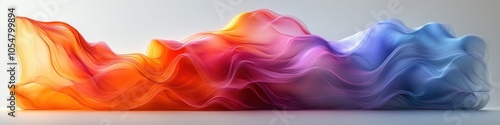 Abstract colorful wave-like forms creating a dynamic visual effect.