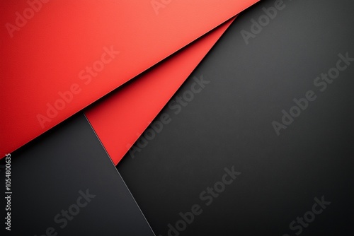 Modern Geometric Business Background with Red and Black Layers