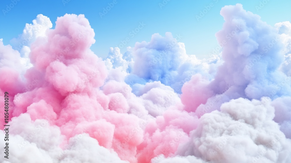 Dreamlike Pastel Colored Clouds Creating a Serene and Whimsical Sky : Generative AI Dreamlike Pastel Colored Clouds Creating a Serene and Whimsical Sky : Generative AI