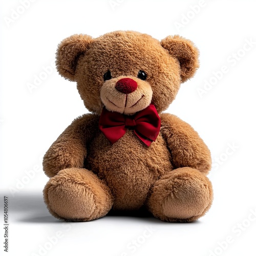 Cute Teddy Bear on White Background