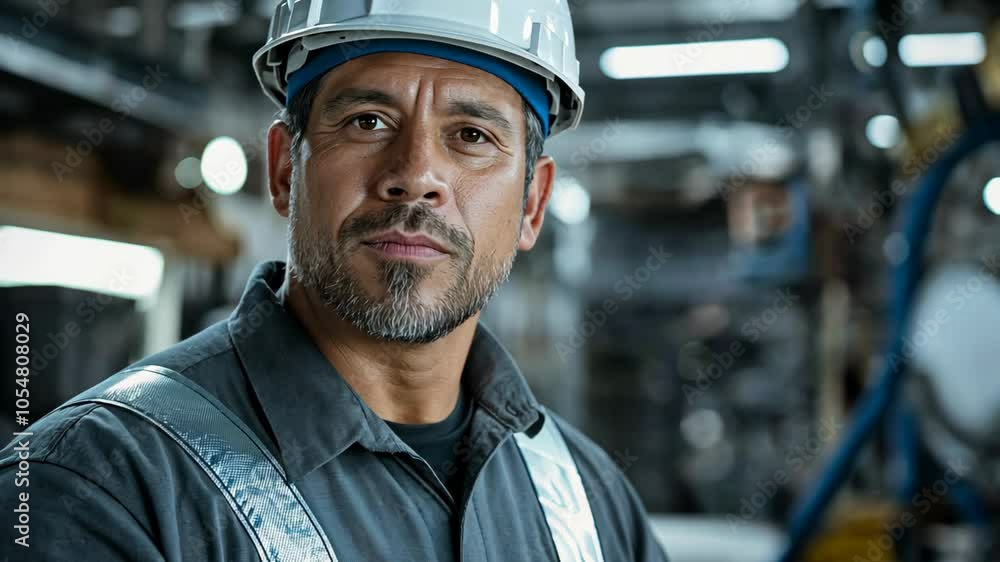 handsome technician or engineer wearing safety cap and protective gear standing with confident , industrial background with wielding sparkle light handsome technician or engineer wearing safety cap and protective gear standing with confident , industrial background with wielding sparkle light