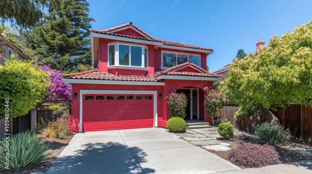 Fototapeta premium Vibrant Residential Home with Professional Staging