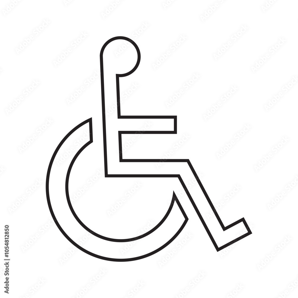 Disable Handicap Icon Isolated Outline Disable Handicap Icon Isolated Outline
