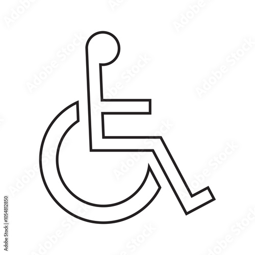 Disable Handicap Icon Isolated Outline