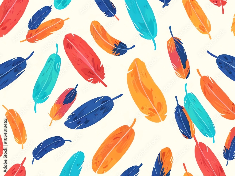 Colorful Feathers Pattern Colorful Feathers Pattern