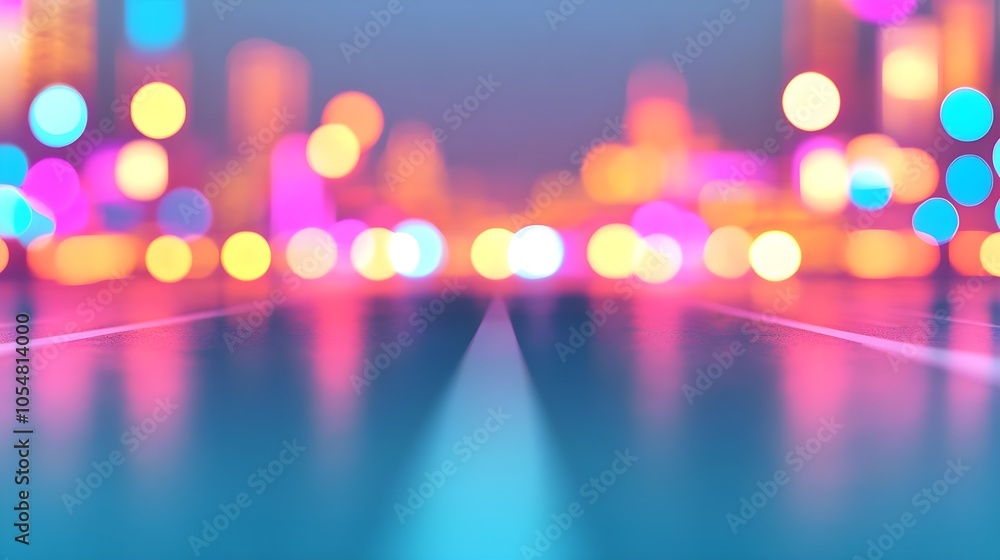 Abstract City Lights Bokeh Background Abstract City Lights Bokeh Background