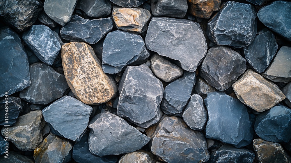 Collection of Smooth Rounded Stones in Various Shades of Blue and Gray Forming a Natural Texture : Generative AI Collection of Smooth Rounded Stones in Various Shades of Blue and Gray Forming a Natural Texture : Generative AI