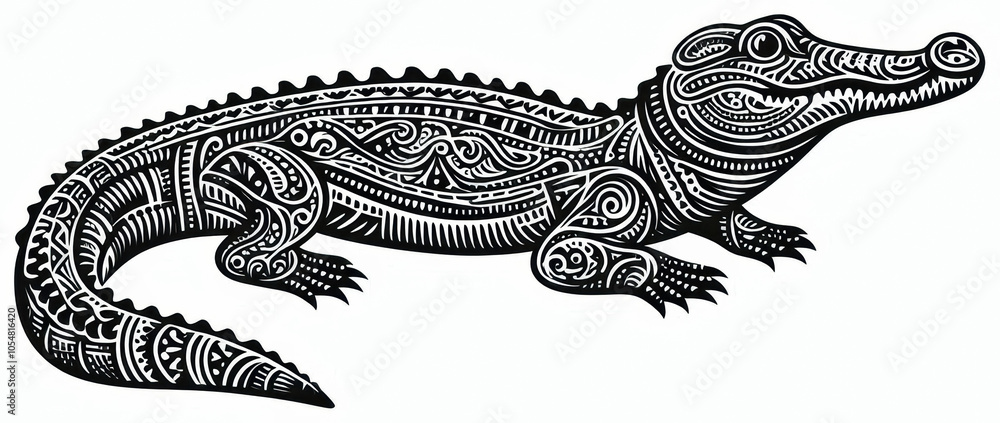 TRIBAL TATOO トライバル タトゥ 刺青 ワニ クロコダイル アリゲーター TRIBAL TATOO トライバル タトゥ 刺青 ワニ クロコダイル アリゲーター