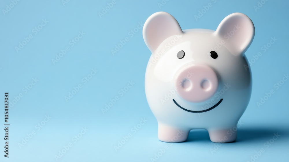 Bright and Clean Piggy Bank on Isolated Background Bright and Clean Piggy Bank on Isolated Background