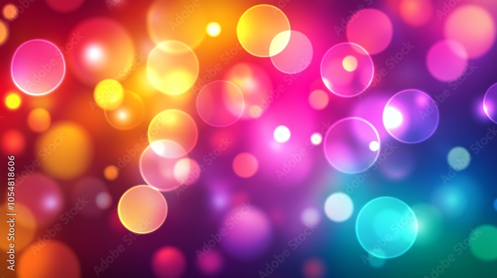 Bright and Colorful Abstract Bokeh Lights in a Vibrant Spectrum of Rainbow Colors for Festive Backgrounds : Generative AI Bright and Colorful Abstract Bokeh Lights in a Vibrant Spectrum of Rainbow Colors for Festive Backgrounds : Generative AI