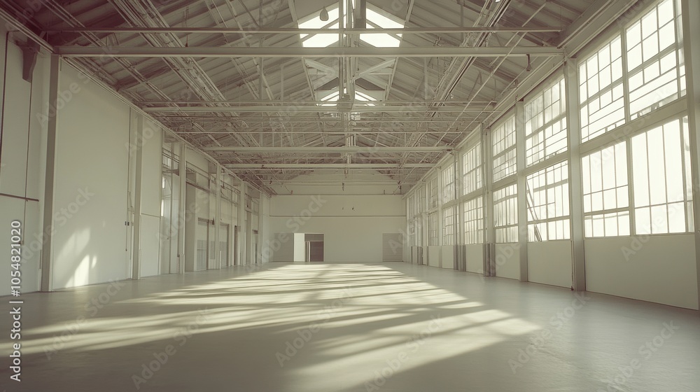 Empty Warehouse Interior. Empty Warehouse Interior.