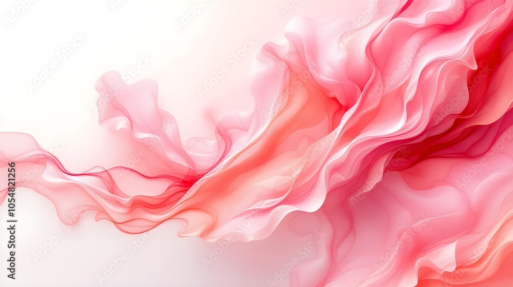 Obraz premium Flowing Abstract Pink Waves