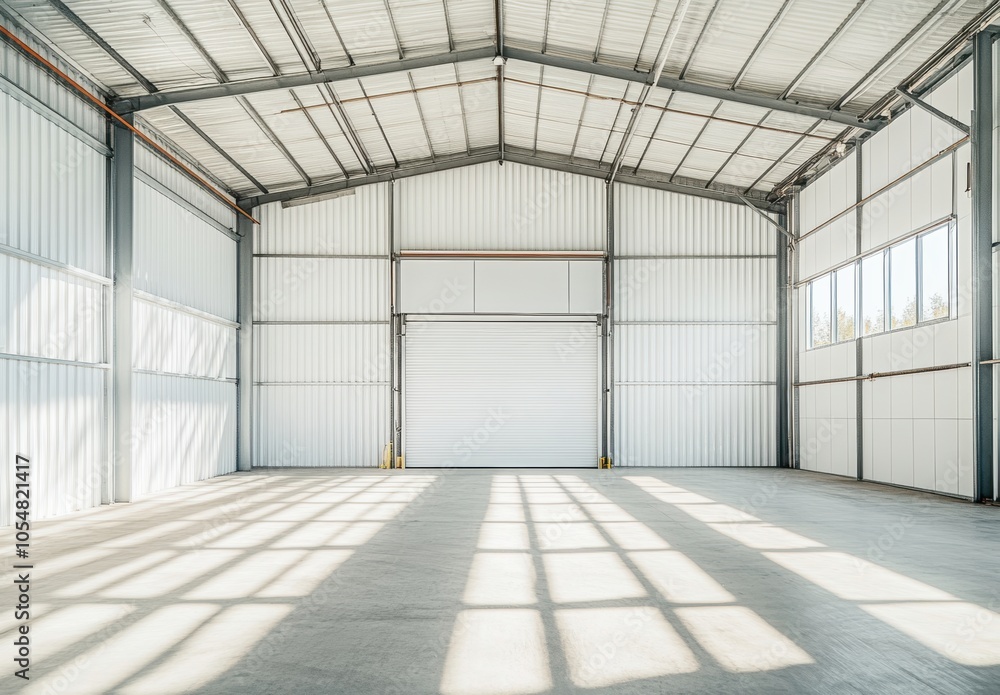 Empty Warehouse Interior. Empty Warehouse Interior.