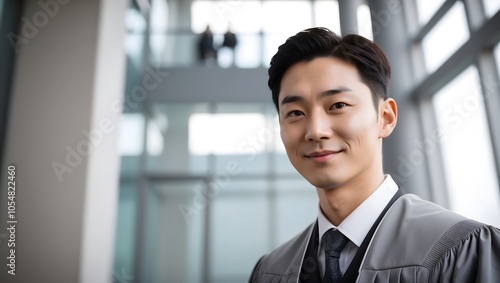 Confident Man in Gray Graduation Robe Smiling indoors Free Download Confident Man in Gray Graduation Robe Smiling indoors - GFXLoad