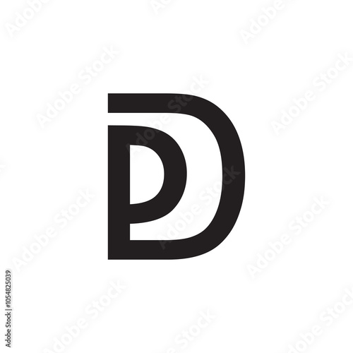 abstract dp initial logo , font logo