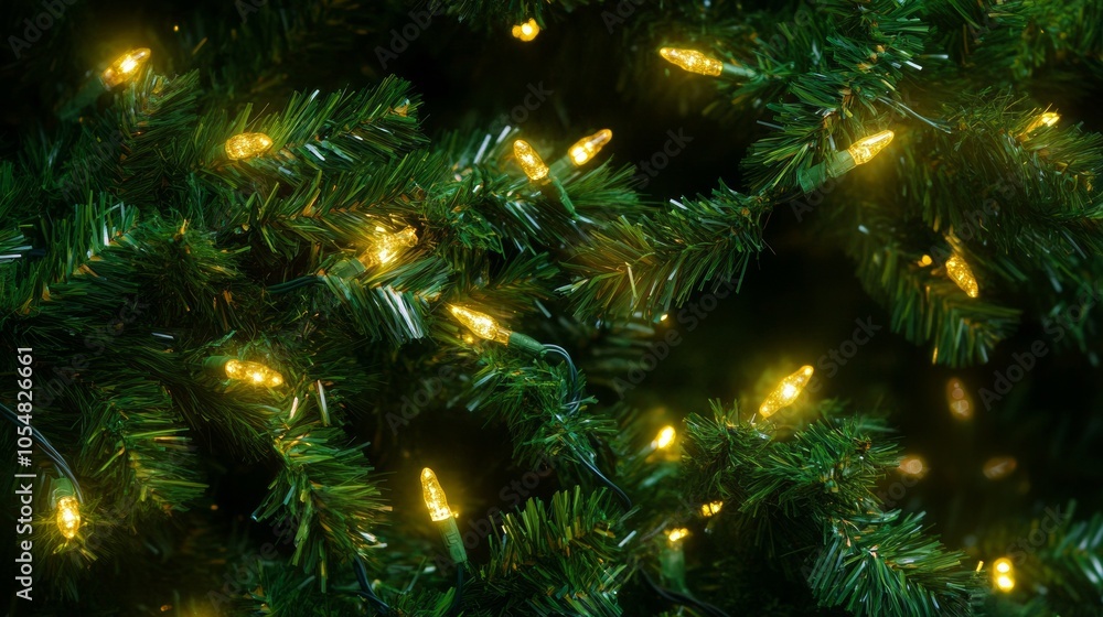 Christmas background in green color with lights Christmas background in green color with lights