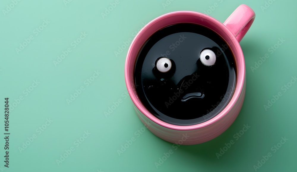 Fototapeta premium Funny black coffee