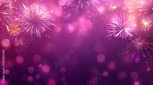 Exhilarating Fireworks Display Against Bright Background