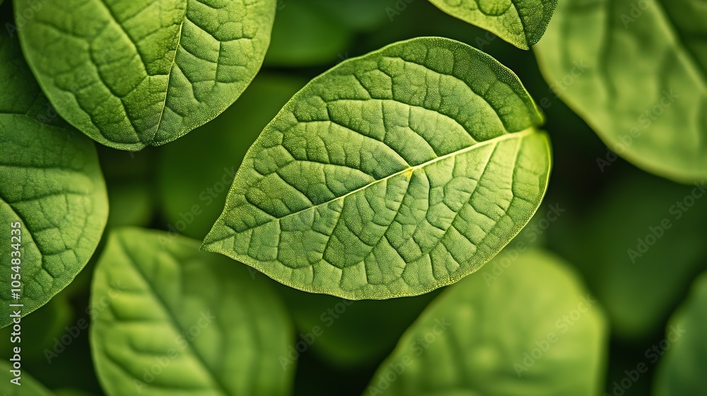 Vibrant Close Up of Fresh Green Leaf Showcasing Detailed Veins Botanical Nature Background : Generative AI Vibrant Close Up of Fresh Green Leaf Showcasing Detailed Veins Botanical Nature Background : Generative AI
