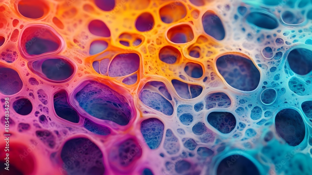 Abstract Colorful Cell Structure