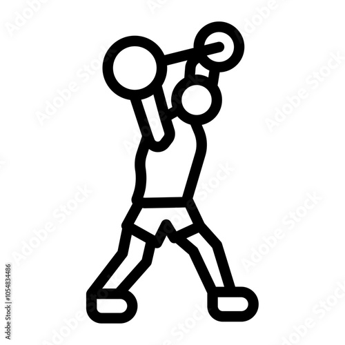 weightlifting outline style
