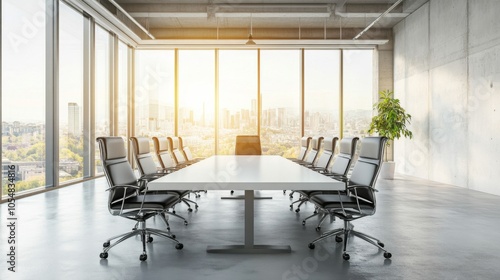 Modern Office Meeting Room with Natural Light