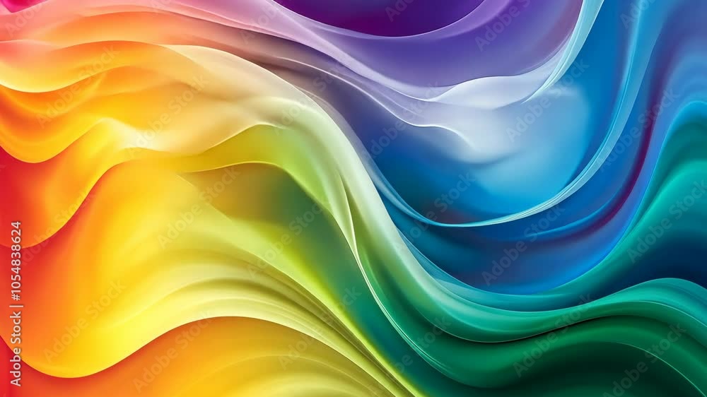 Abstract waves of color swirl and blend, creating a vibrant and dynamic design Abstract waves of color swirl and blend, creating a vibrant and dynamic design