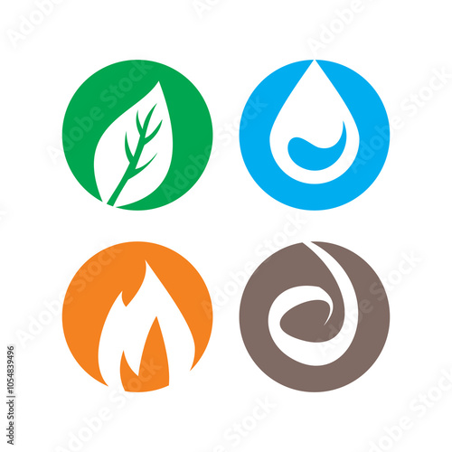 four element logo, nature logo