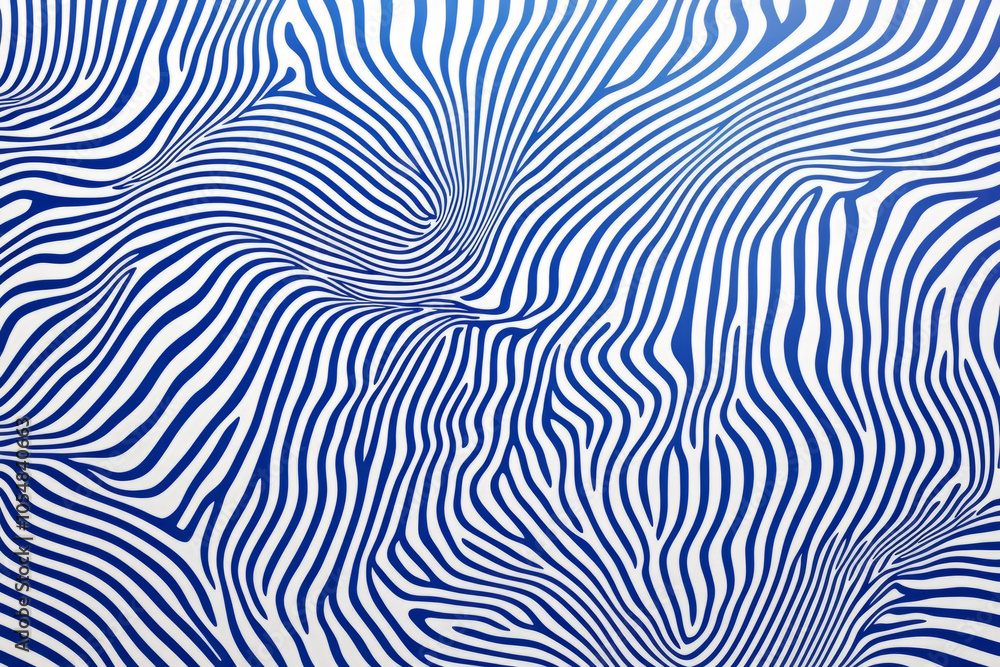 Fototapeta premium Blue and White Zebra Stripes: An Abstract Exploration of Wavy Designs and Textures