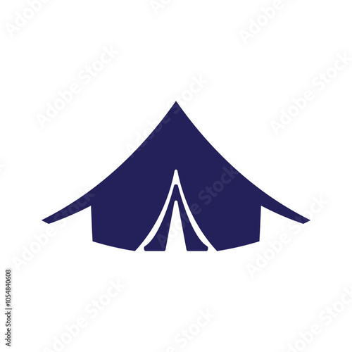 Tent icon logo design template isolated illustration