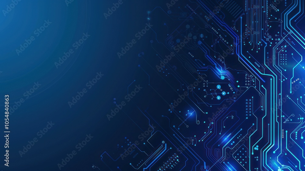 Fototapeta premium Abstract Circuitry Design - Futuristic Digital Technology