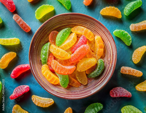 jelly candies in multiple shape and bright color