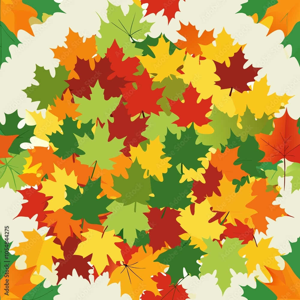 Fototapeta premium seamless pattern with maple leaves