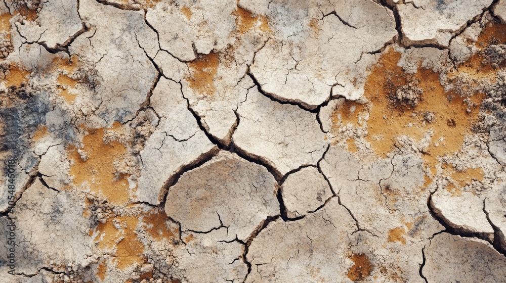Fototapeta premium Parched dry soil with cracks