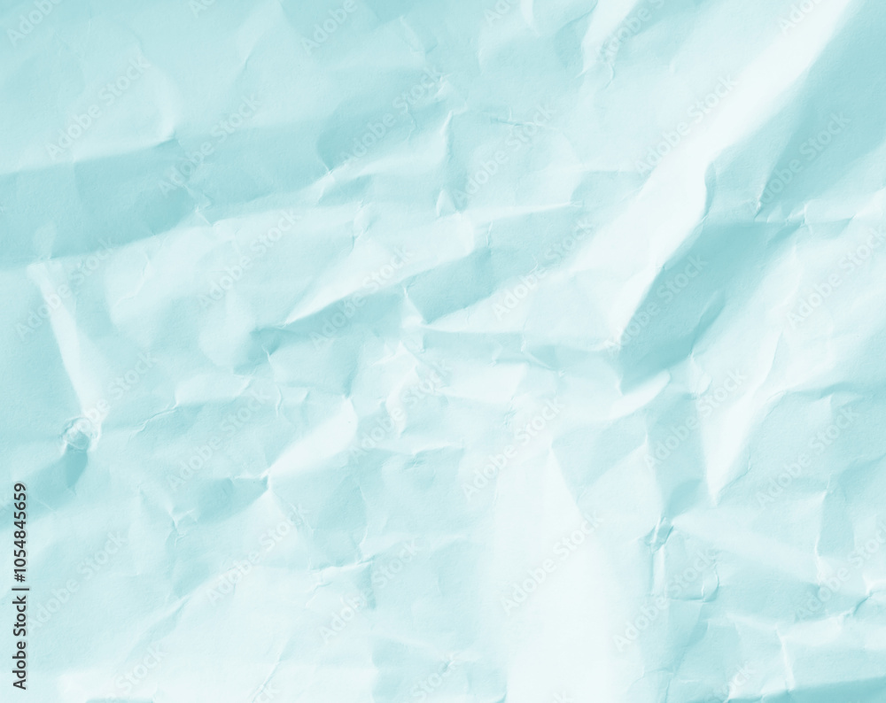 Obraz premium Blue abstract background paper crumpled crease wallpaper rough art scrapbook, card cosmetic product or business finance, template empty vintage wallpaper summer travel, texture sheet wrinkled.