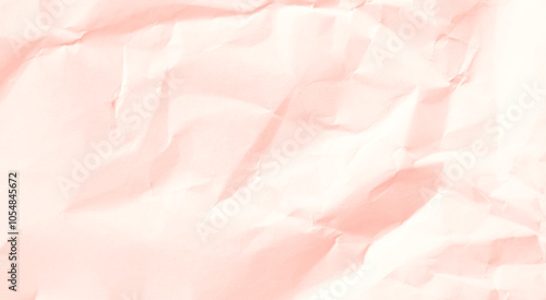 Pink background paper crumpled texture wall abstract grunge wrinkles surface, platform presentation product baby or aesthetics cosmetic beauty, mockup modern empty torn soft canvas sheet element.