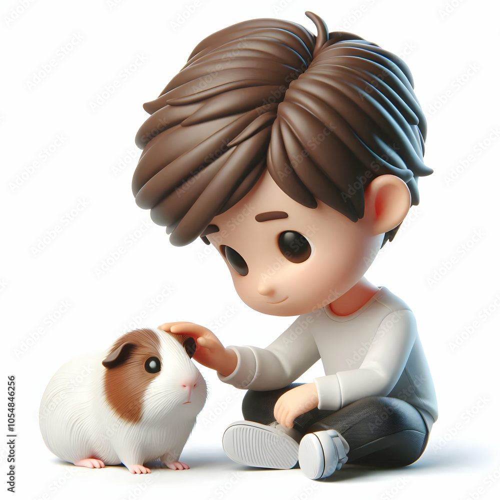 Photo inspiration: Picture Idea: 3D Child With Anxiety Petting Therapy Guinea Pig Icon Capturing