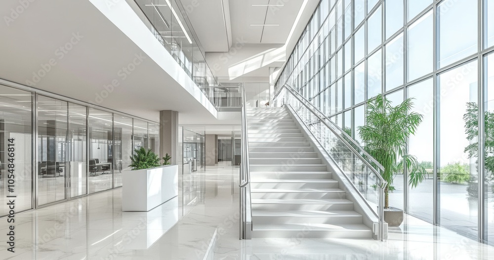 Obraz premium Modern Office Staircase.