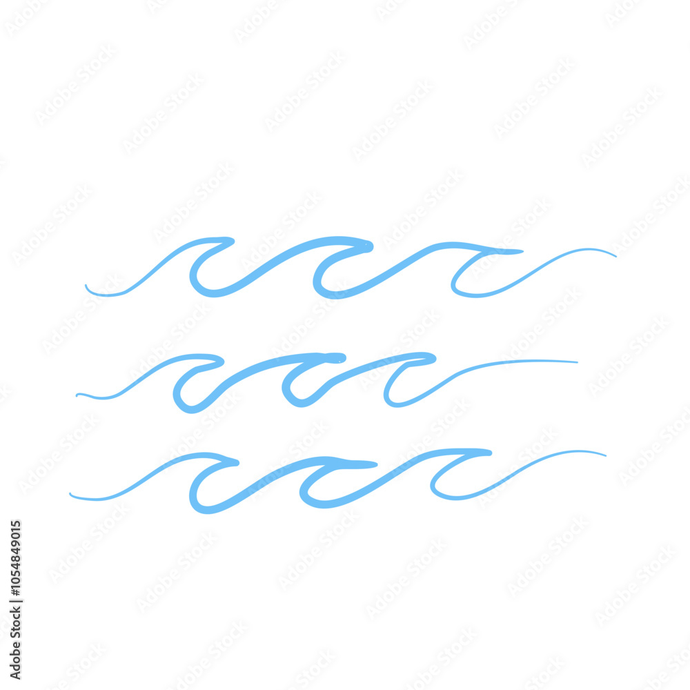 Sea wave hand drawn Sea wave hand drawn