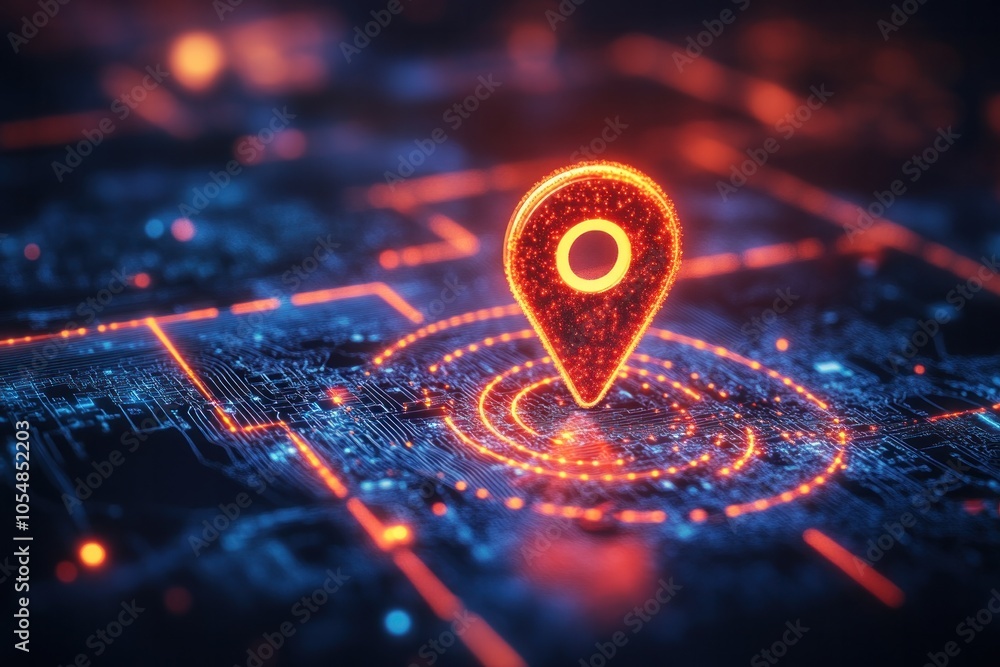 A 5G coverage icon with a map pin and signal waves, indicating broad and reliable 5G network reach. A 5G coverage icon with a map pin and signal waves, indicating broad and reliable 5G network reach.