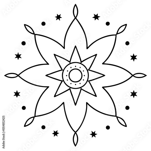 Beautiful mandala vector illustration.