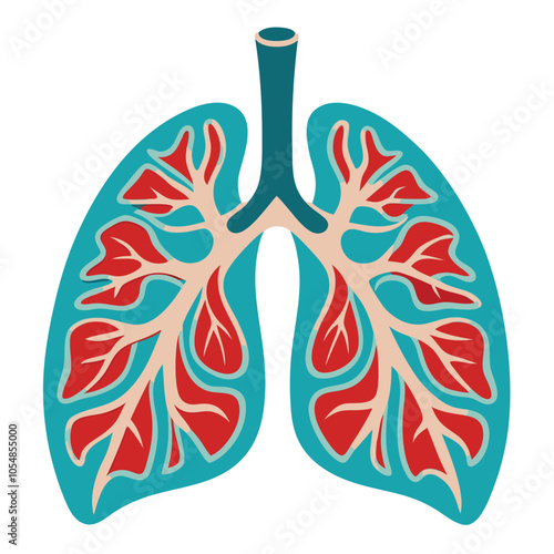 Human Lungs vector illustration,