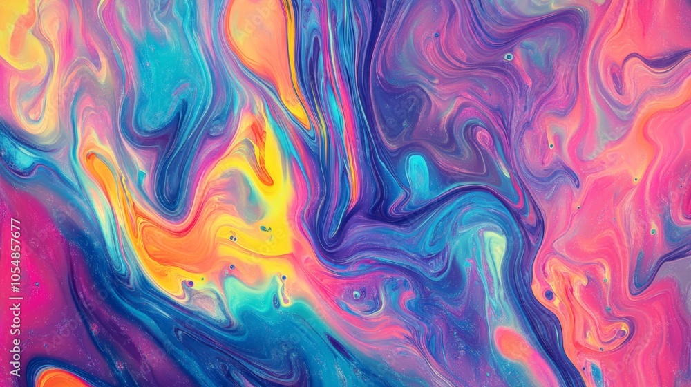 Swirling Neon and Pastel Colors Abstract Art Swirling Neon and Pastel Colors Abstract Art