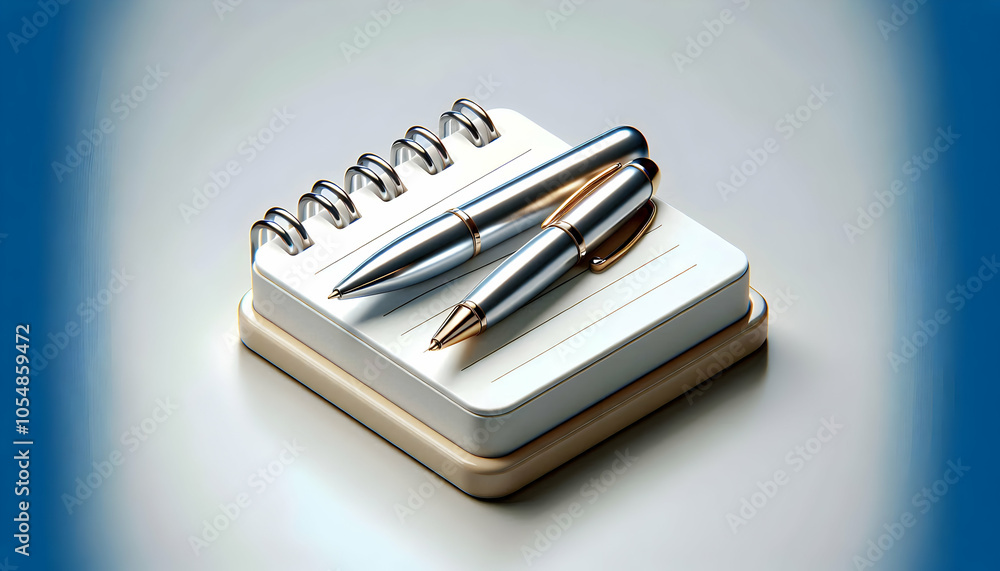 3D Plain Background Glossy Pen Notepad Desk Ample Copy Space Remote Work Modern Comfort Simple Aesthetic 3D Plain Background Glossy Pen Notepad Desk Ample Copy Space Remote Work Modern Comfort Simple Aesthetic