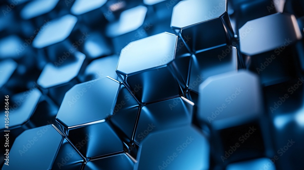 Abstract Blue Hexagon Pattern Abstract Blue Hexagon Pattern